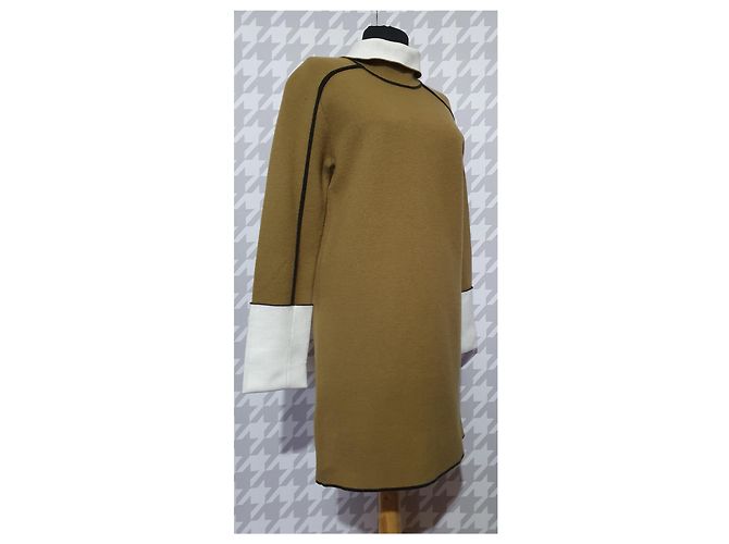 Céline Kleid Senfgelb Wolle - Ansicht 2
