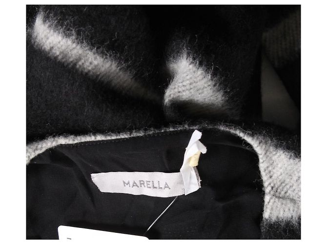 Cardigan Marella Nero Cotone Lana - vista 3