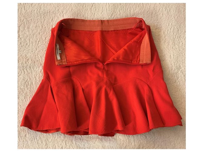 Carven Falda corta de crepé de lana Roja - vista 3