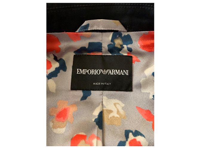 Emporio Armani '80s schwarze Wollblazerjacke - Ansicht 5