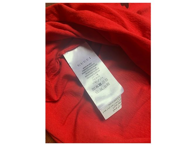 Camiseta Gucci Roja de Algodón Talla S - vista 3