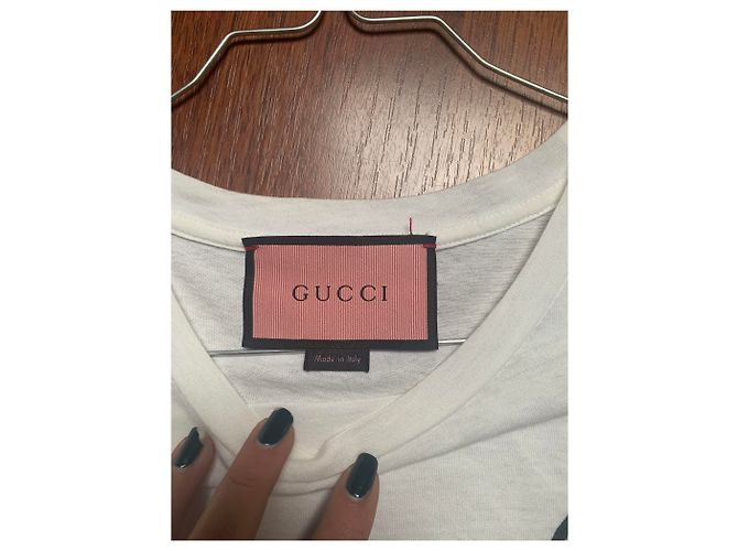 Camiseta Gucci Life is Gucci blanca de algodón oversize M Blanco - vista 2