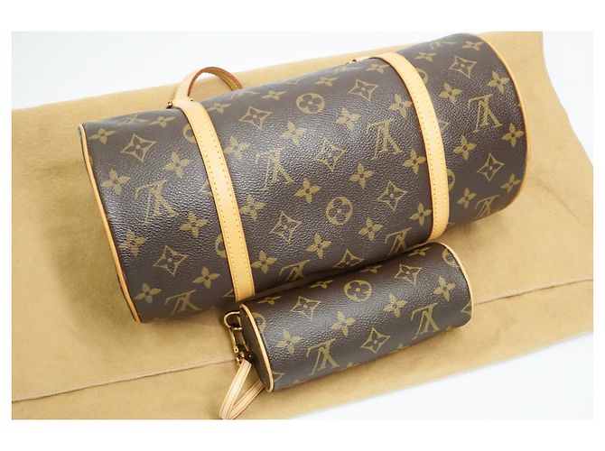 Louis Vuitton Papillon 30 BORSA A MANO IN TELA MONOGRAM Marrone - vista 10