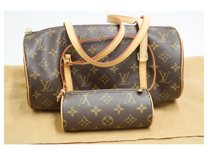 Louis Vuitton Papillon 30 BORSA A MANO IN TELA MONOGRAM Marrone - vista 12