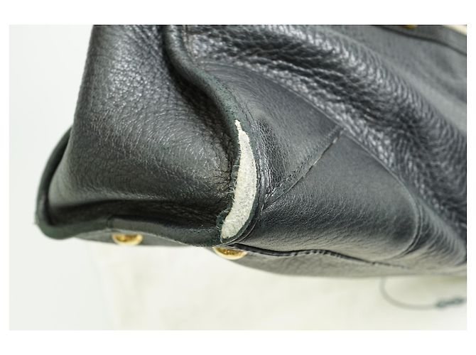 PRADA Bauletto Borsa in Pelle Vitello Daino Nera - vista 12