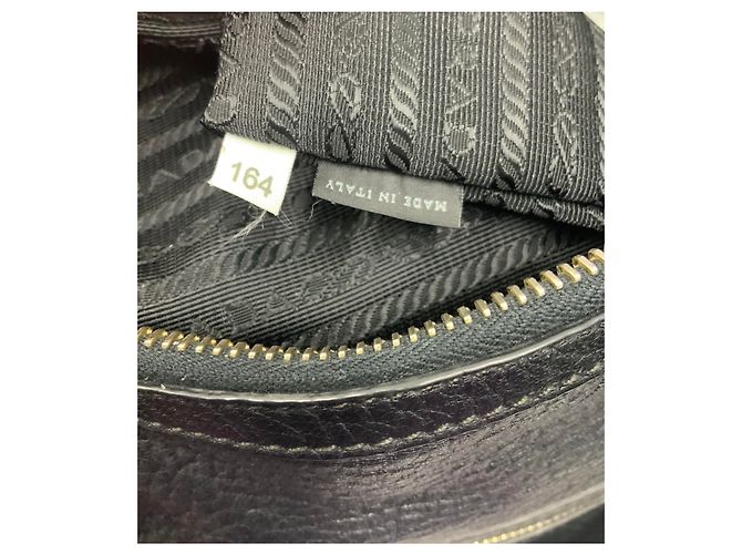PRADA Bauletto Borsa in Pelle Vitello Daino Nera - vista 14
