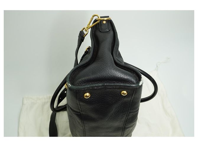 PRADA Bauletto Borsa in Pelle Vitello Daino Nera - vista 9