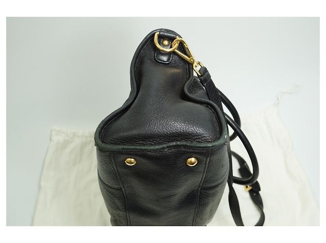 PRADA Bauletto Borsa in Pelle Vitello Daino Nera - vista 10