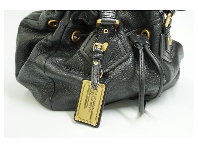 Marc by Marc Jacobs Hobo classico in pelle nera con coulisse Q. - vista 15