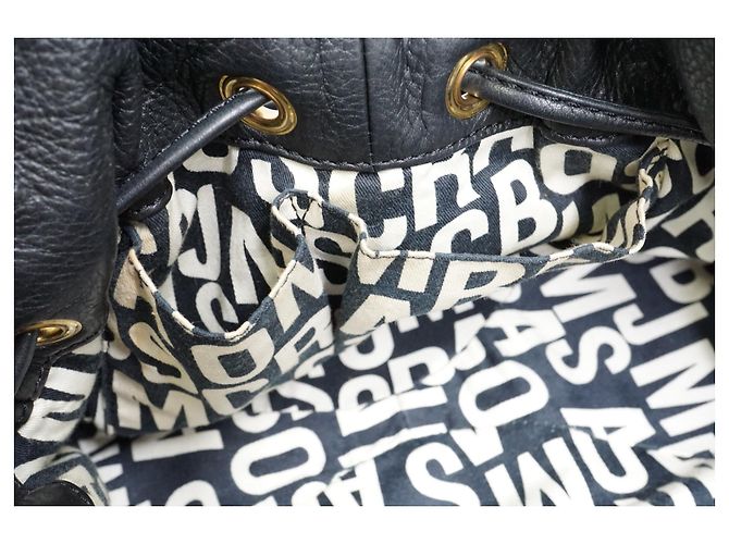 Marc by Marc Jacobs Hobo classico in pelle nera con coulisse Q. - vista 19