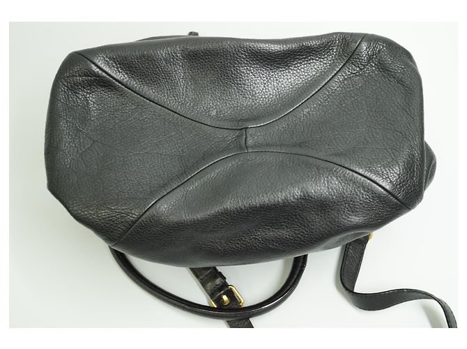 Marc by Marc Jacobs Hobo classico in pelle nera con coulisse Q. - vista 5