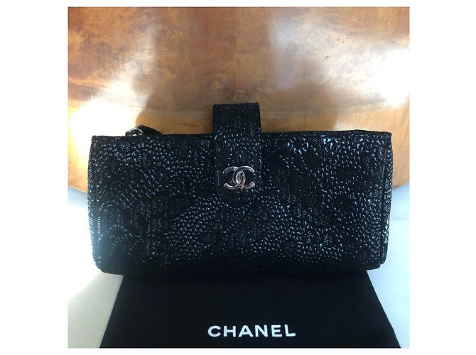 Chanel Clutch in rilievo classica senza tempo Nero - vista 3