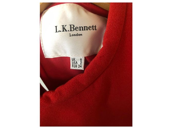 Lk Bennett Doris Kleid rot Viscose - Ansicht 10