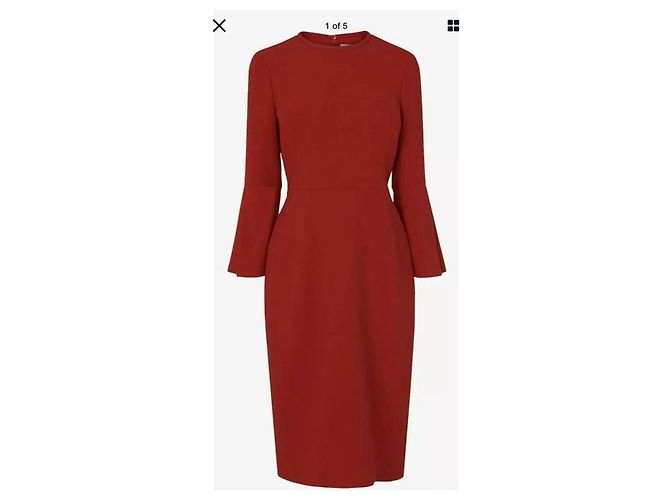 Lk Bennett Doris Kleid rot Viscose - Ansicht 3