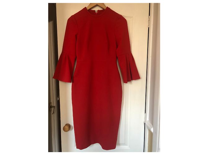 Lk Bennett Doris Kleid rot Viscose - Ansicht 4