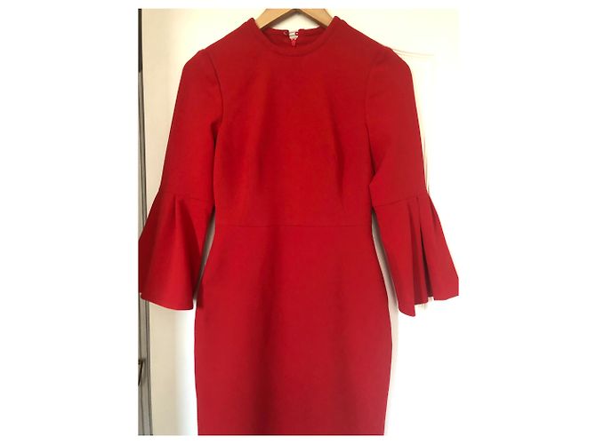 Lk Bennett Doris Kleid rot Viscose - Ansicht 5