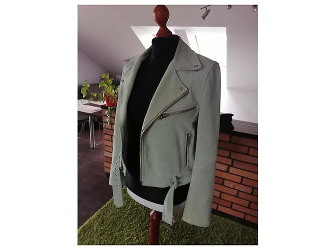 Ganni Wildlederjacke Grün - Ansicht 5