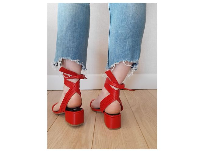 Sandali Bimba & Lola in pelle rossa 38 Rosso - vista 3