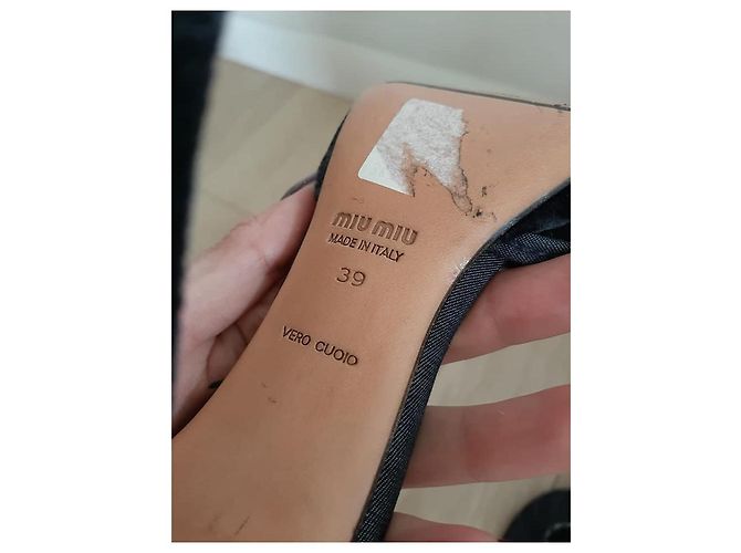 Sandali Miu Miu in velluto grigio - vista 6