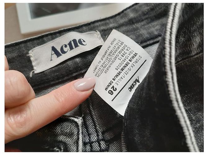 Vaqueros Acne Studio Antracita Algodón S Gris antracita - vista 2