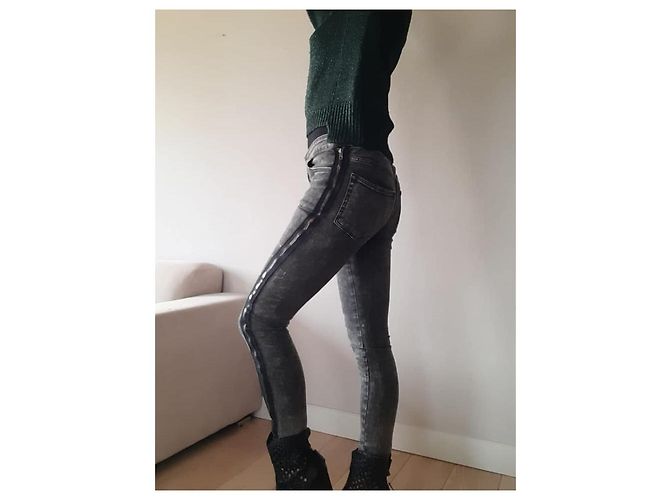 Vaqueros Acne Studio Antracita Algodón S Gris antracita - vista 3