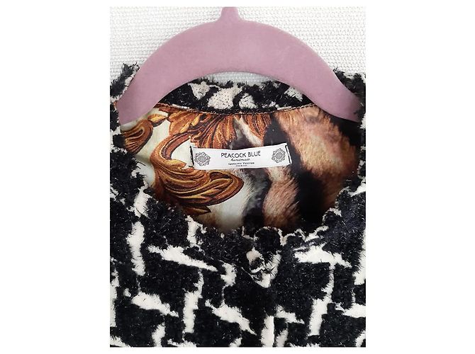 Autre Marque Abrigo de algodón azul pavo real Negro - vista 5