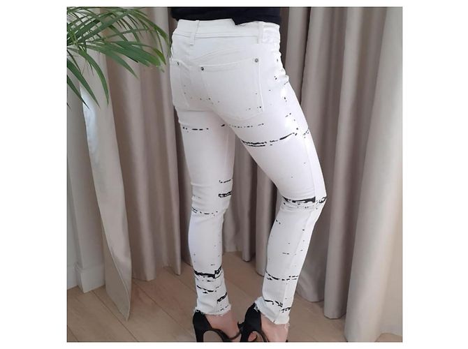 Autre Marque Vaqueros DL 1960 Estampado Negro Blanco Algodón - vista 3