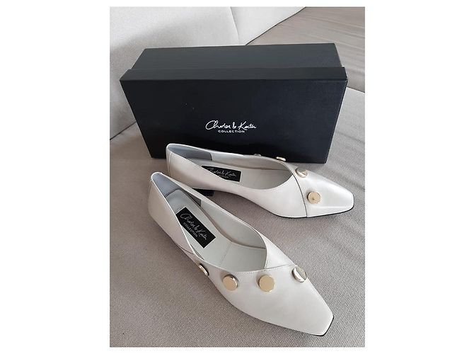 Autre Marque Charles&Keith Ballerinas aus Leder Beige Größe 38 - Ansicht 2