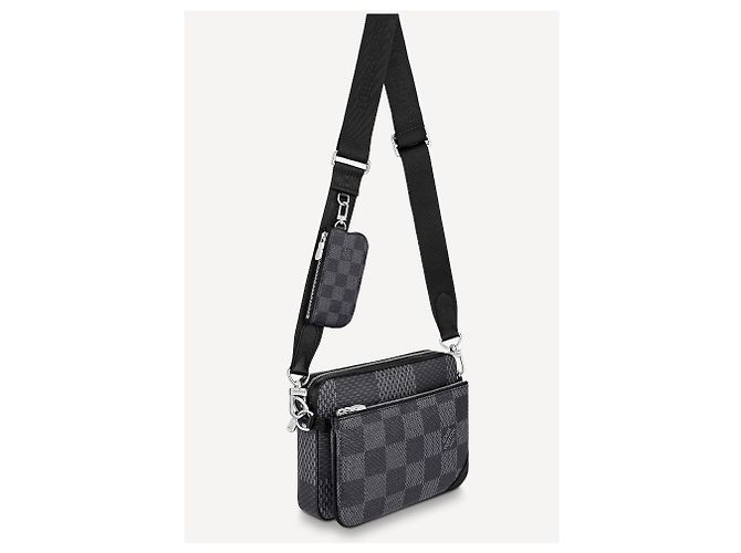 Louis Vuitton Messenger trio LV nuovo Grigio - vista 3