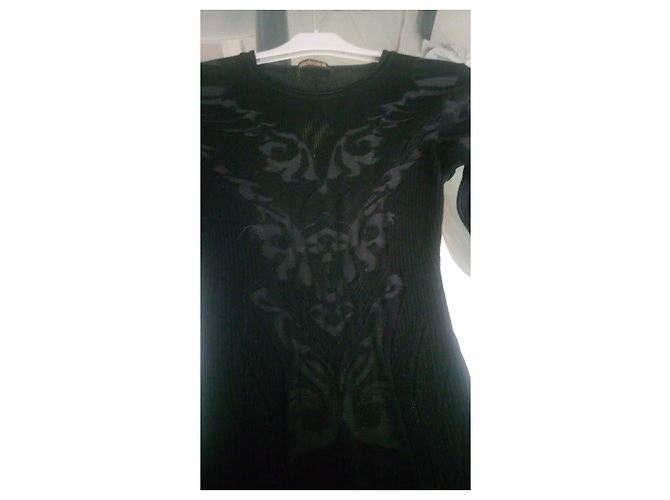 Roberto Cavalli Wollkleid Schwarz - Ansicht 3