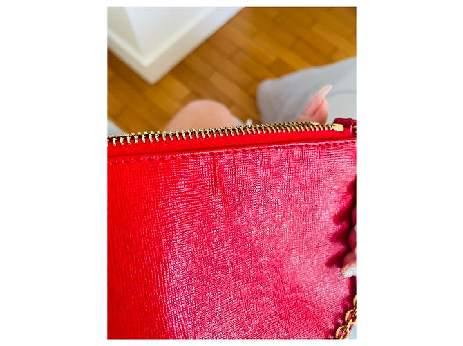 Baguette Fendi Vitello Elite Bleistift Rot - Ansicht 13