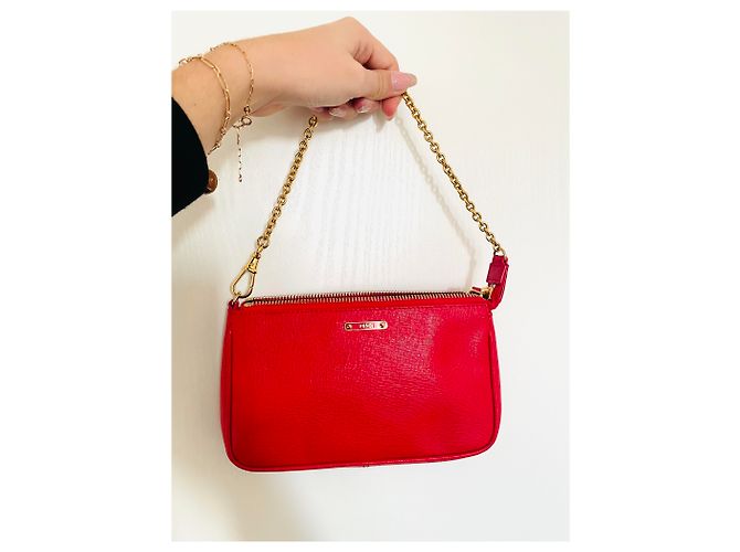 Baguette Fendi Vitello Elite Bleistift Rot - Ansicht 3