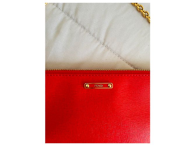 Baguette Fendi Vitello Elite Bleistift Rot - Ansicht 6