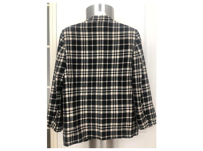 Autre Marque Blazer 001 Studio Ferré Blanco y Negro de Algodón - vista 7