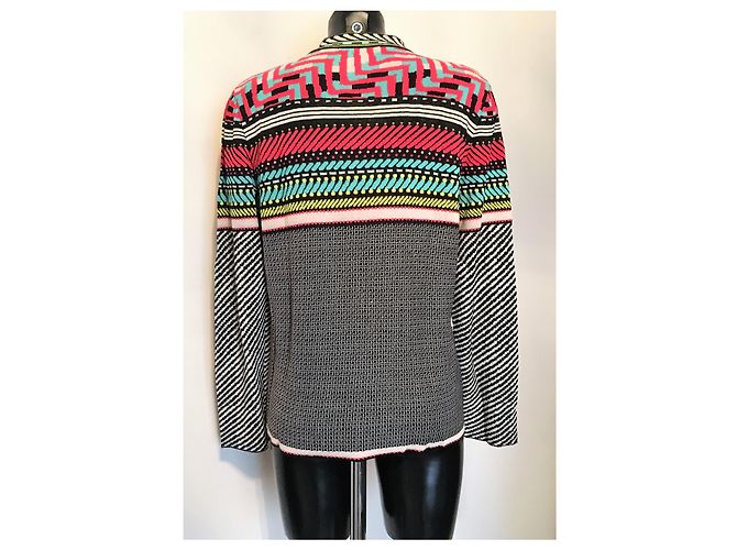 Autre Marque Aldo Martins Strickjacke Mehrfarbig Baumwolle Bambus Mehrfarben - Ansicht 3