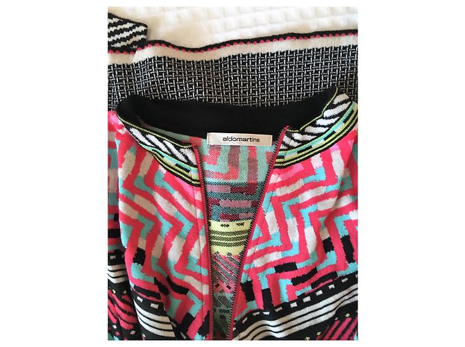Autre Marque Aldo Martins Strickjacke Mehrfarbig Baumwolle Bambus Mehrfarben - Ansicht 5