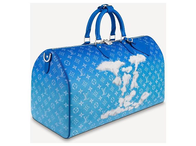 Abbesses Louis Vuitton LV Keepall Clouds nuovo Blu - vista 2