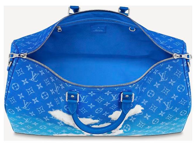 Abbesses Louis Vuitton LV Keepall Clouds nuovo Blu - vista 4