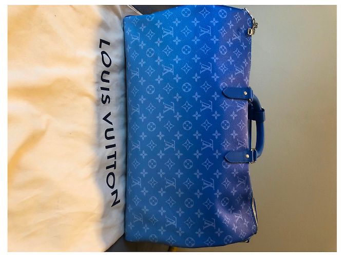 Abbesses Louis Vuitton LV Keepall Clouds nuovo Blu - vista 8