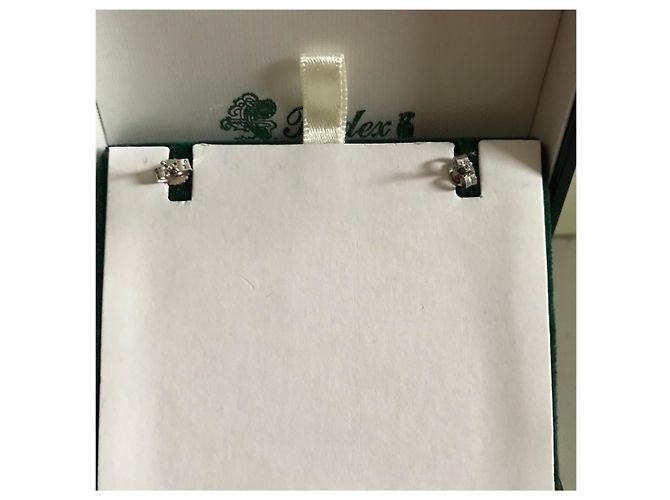 Autre Marque Bellissimi orecchini Art Déco in oro bianco con diamanti e giada - vista 3