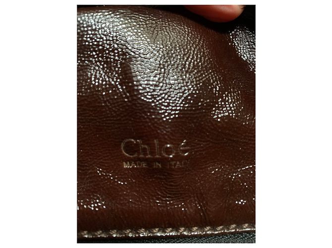 Borsa a mano Chloé Betty in vernice marrone scuro - vista 4