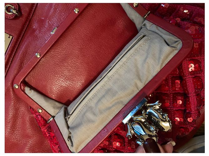 Borsa Marc Jacobs in pelle rossa e paillettes Rosso - vista 3