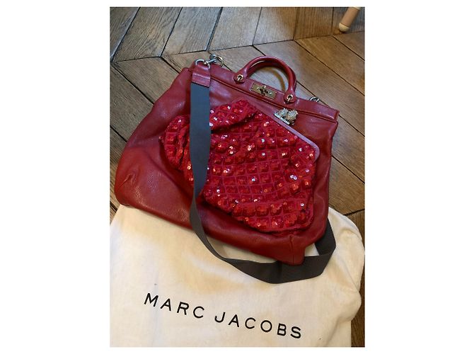 Borsa Marc Jacobs in pelle rossa e paillettes Rosso - vista 6