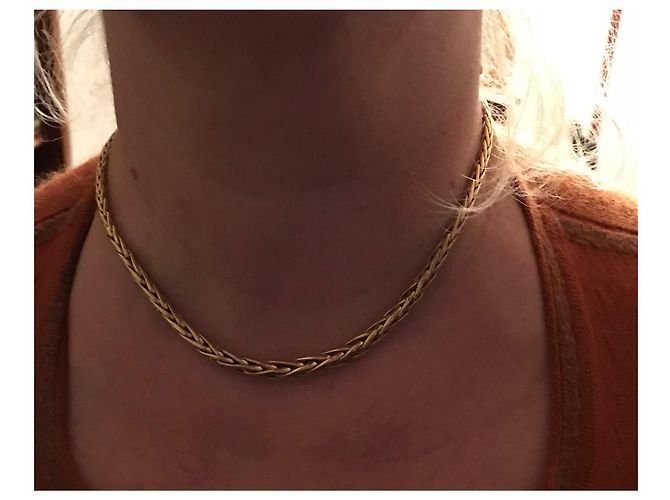 Autre Marque HISTOIRE D'OR Collana in oro con maglia di palma Gold hardware - vista 4
