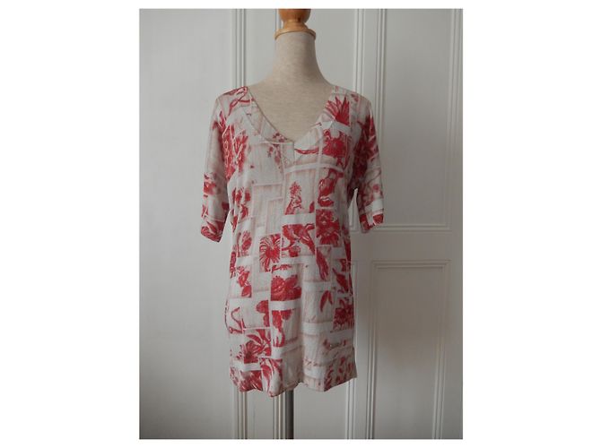pull manches courtes John Galliano XS Rouge - vue 4