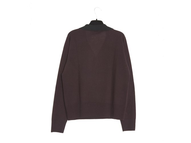 Maglione in lana Dries Van Noten bordeaux nero 38 Bordò - vista 3