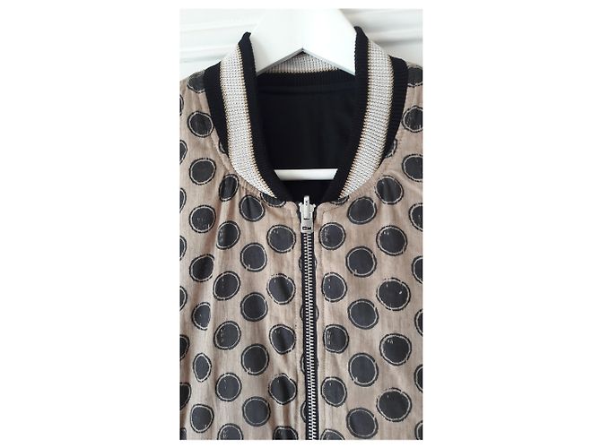 Isabel Marant Cazadora Bomber Teddy Reversible Caramelo Algodón - vista 6