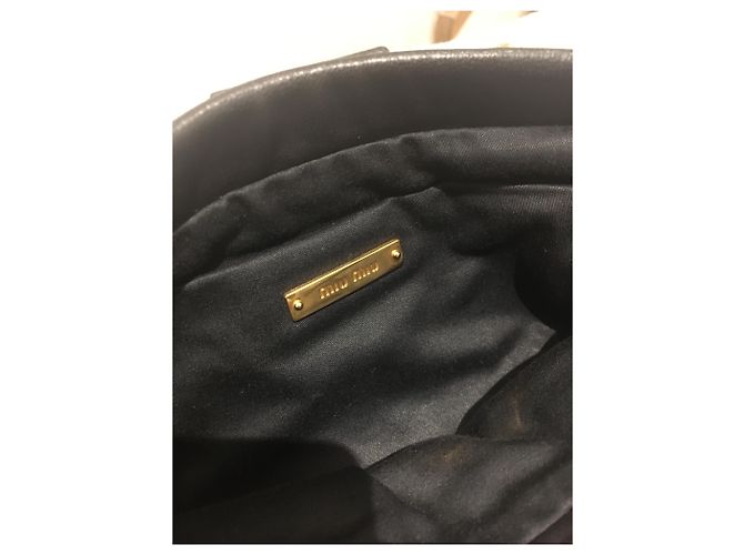 Pochette Miu Miu in pelle nera Nero - vista 4