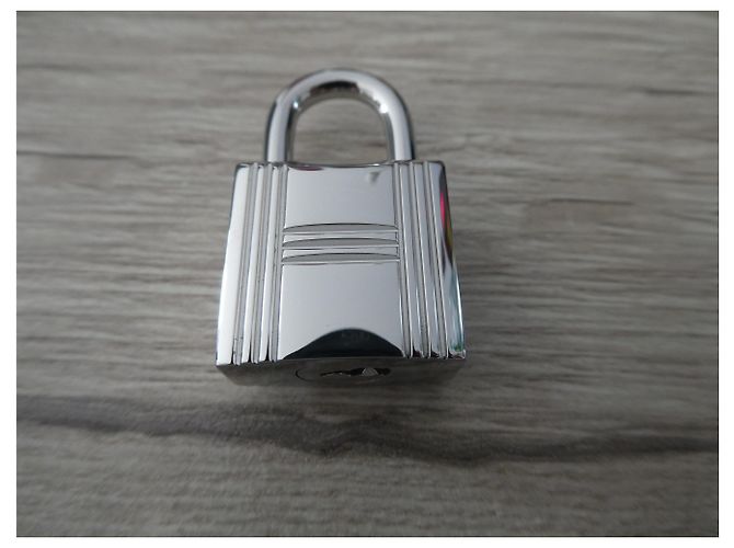 Lucchetto Hermès in acciaio argento palladio - vista 2