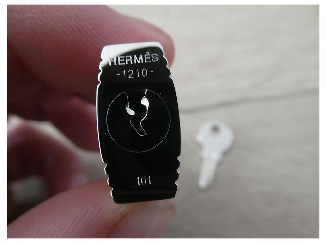 Lucchetto Hermès in acciaio argento palladio - vista 4
